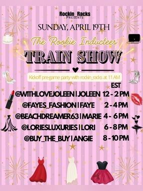 ✨The Rookie Train Show Sunday, April 19th 
Kickoff @ 11AM EST✨